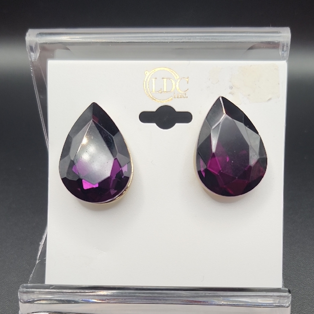 DC Deep Purple Teardrop Earrings